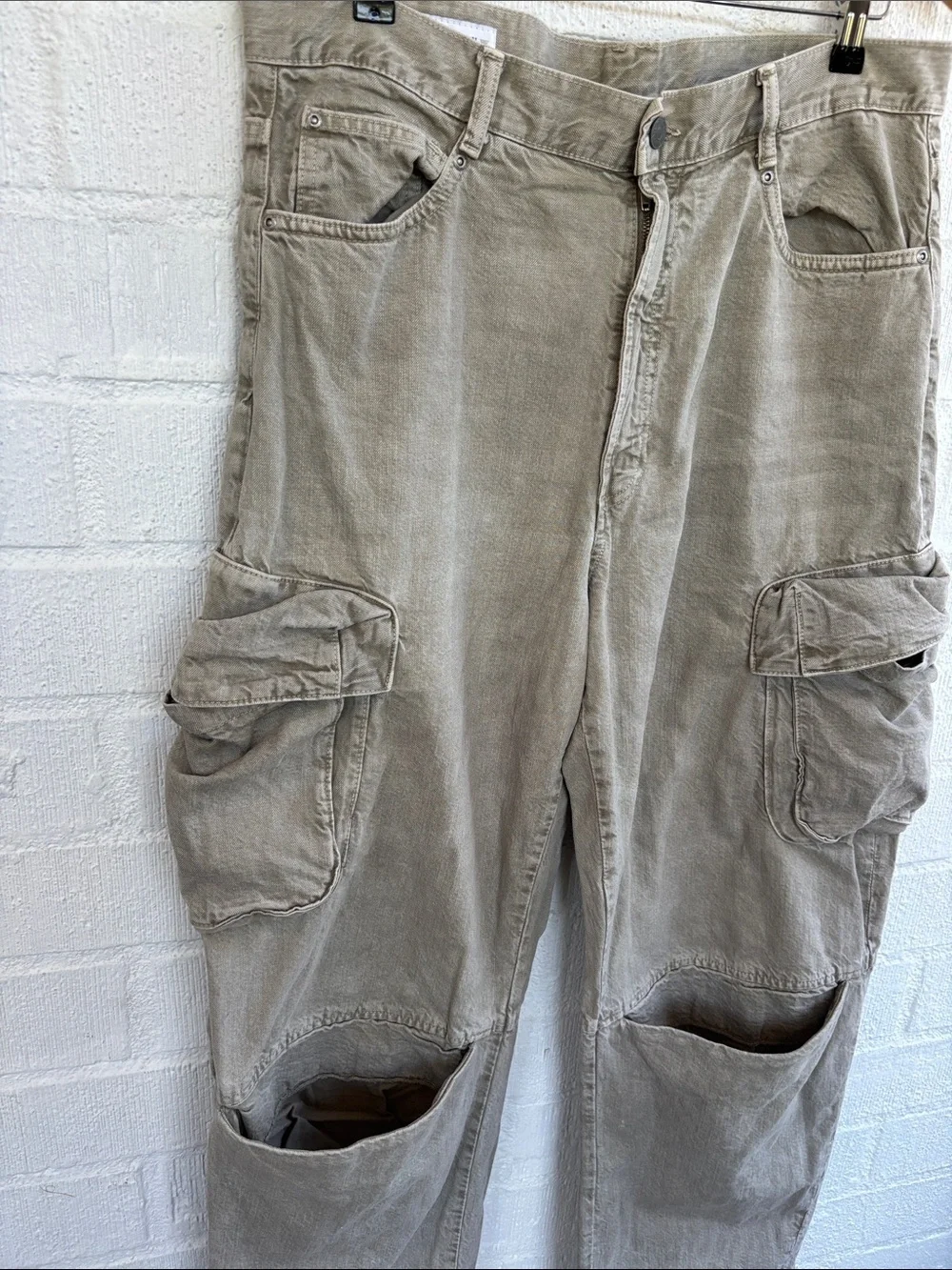 Zara Mens Utility Cargo Denim Jeans sz 30
